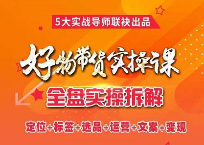 抖音好物带货实操课，全盘拆解抖音好物带货号全套流程打法|琦哥资源