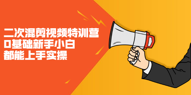 二次混剪视频特训营，0基础新手小白都能上手实操，两天开干|琦哥资源