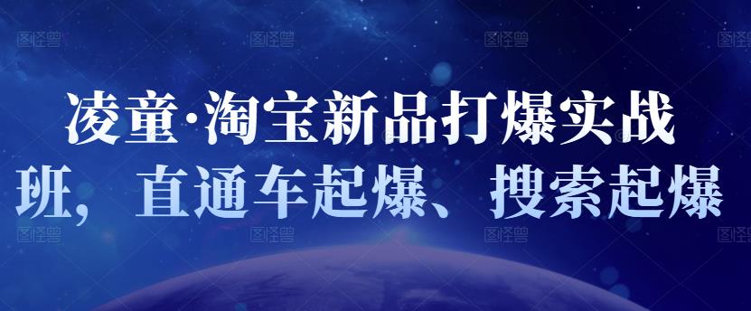 凌童·淘宝新品打爆实战班，直通车起爆、搜索起爆|琦哥资源