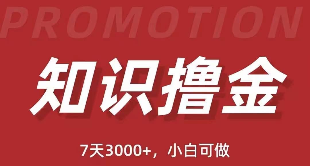 抖音知识撸金项目：执行力强当天见收益(教程+资料)|琦哥资源