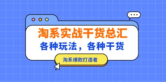 淘系实战干货总汇：各种玩法，各种干货，淘系爆款打造者|琦哥资源