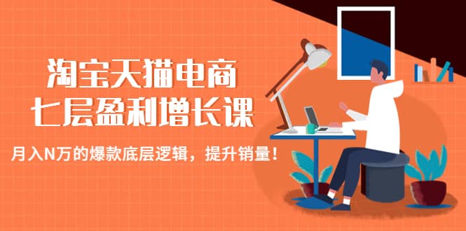 淘宝天猫电商七层盈利增长课：月入N万的爆款底层逻辑，提升销量|琦哥资源