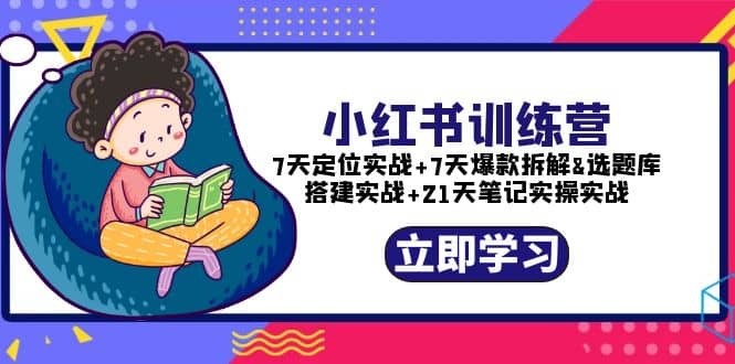 小红书训练营：7天定位实战+7天爆款拆解+选题库搭建实战+21天笔记实操实战|琦哥资源