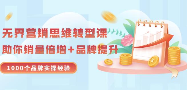 无界营销思维转型课：1000个品牌实操经验，助你销量倍增（20节视频）|琦哥资源