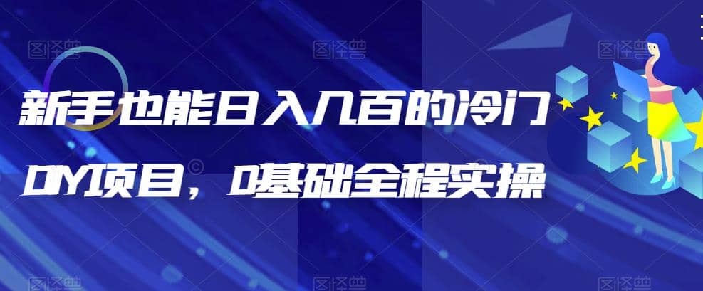 新手也能日入几百的冷门DIY项目，0基础全程实操【揭秘】|琦哥资源