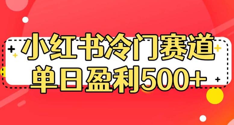 小红书冷门赛道，单日盈利500+【揭秘】|琦哥资源