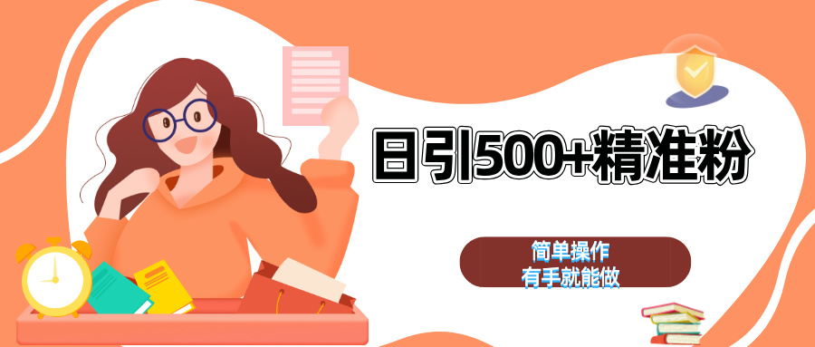 日引500+精准粉  简单操作 有手就能做|琦哥资源