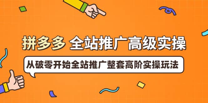 拼多多全站推广高级实操：从破零开始全站推广整套高阶实操玩法|琦哥资源