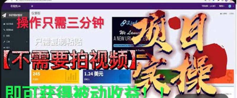 最新国外掘金项目 不需要拍视频 即可获得被动收益 只需操作3分钟实现躺赚|琦哥资源