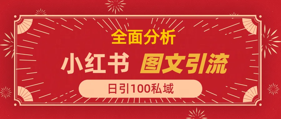 小红书图文引流，全面解析日引100私域流量是怎样做到的|琦哥资源