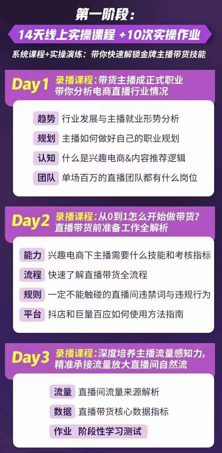 图片[1]|金牌主播实战进阶营 普通人也能快速变身金牌带货主播 (价值3980)|琦哥资源