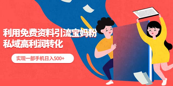 利用免费资料引流宝妈粉，私域高利润转化|琦哥资源