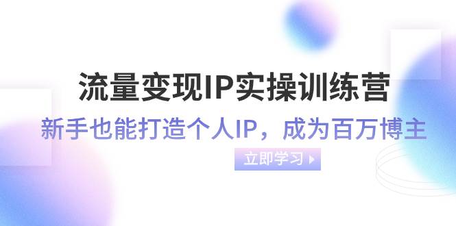 流量变现-IP实操训练营：新手也能打造个人IP，成为百万博主（46节课）|琦哥资源