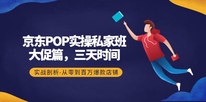 京东POP实操私家班：大促篇，3天时间，实战剖析-从零到百万爆款店铺|琦哥资源