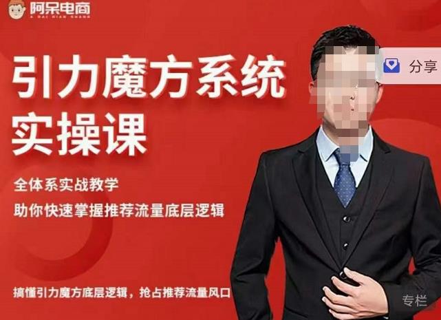 阿呆-引力魔方系统实操课，全体系实战教学，助你快速掌握推荐流量底层逻辑|琦哥资源