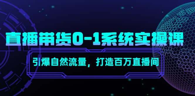 直播带货0-1系统实操课，引爆自然流量，打造百万直播间|琦哥资源