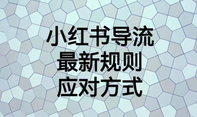 小红书导流最新规则应对方式【揭秘】|琦哥资源