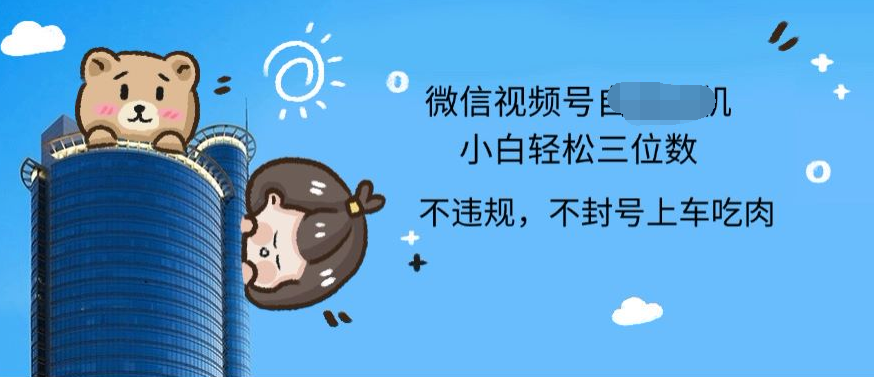 2024最新微信视频号挂机小白可上手，轻松日入三位数|琦哥资源