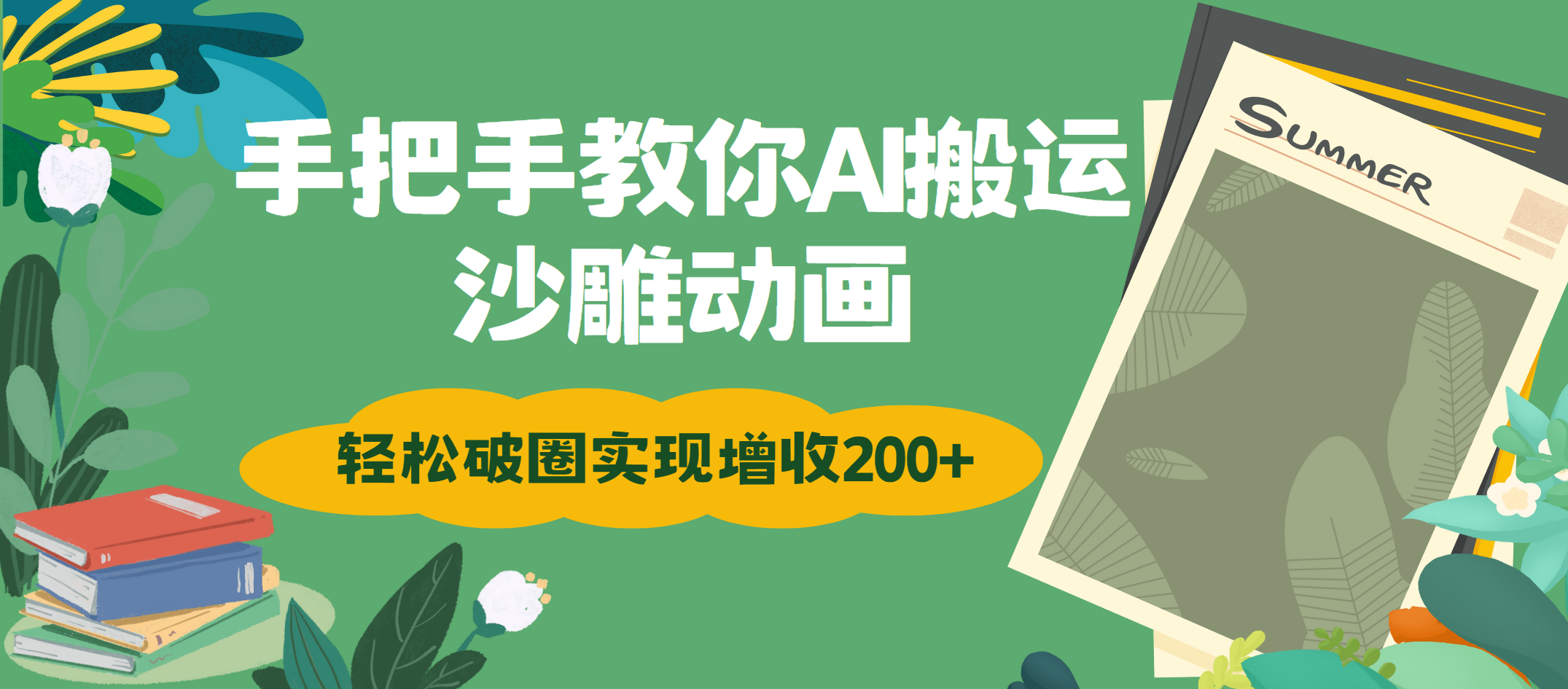 手把手教你用AI搬运沙雕动画轻松破圈实现增收200+|琦哥资源