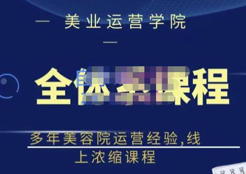 网红美容院全套营销落地课程，多年美容院运营经验，线上浓缩课程|琦哥资源