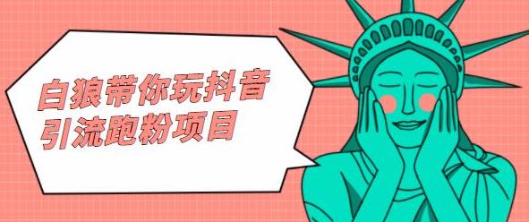 白狼带你玩抖音引流跑粉项目|琦哥资源