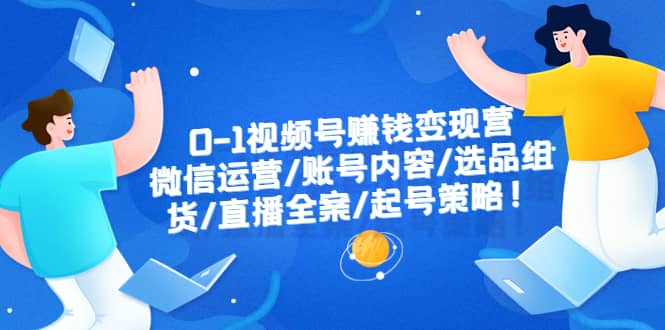 0-1视频号赚钱变现营：微信运营-账号内容-选品组货-直播全案-起号策略|琦哥资源