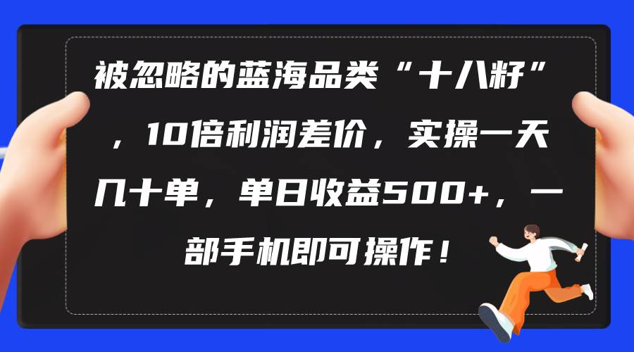 被忽略的蓝海品类“十八籽”，10倍利润差价，实操一天几十单 单日收益500+|琦哥资源