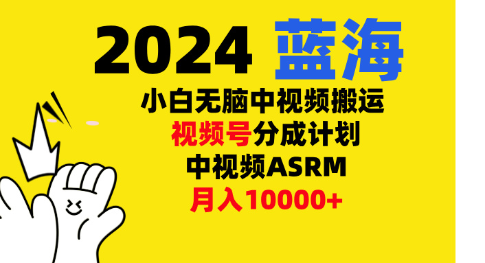 小白无脑复制-中视频视频号-分成计中视频ASRM|琦哥资源