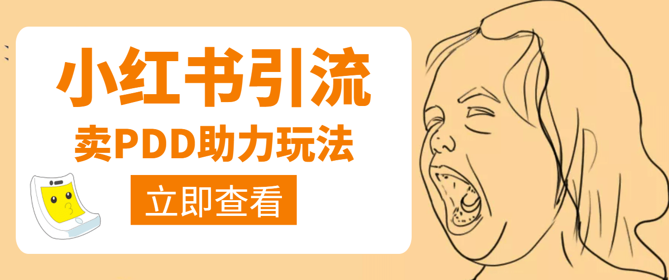 利用小红书卖拼多多助力|琦哥资源