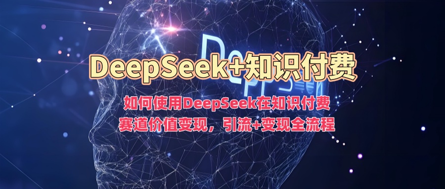 如何使用DeepSeek在知识付费赛道价值变现，引流+变现全流程|琦哥资源