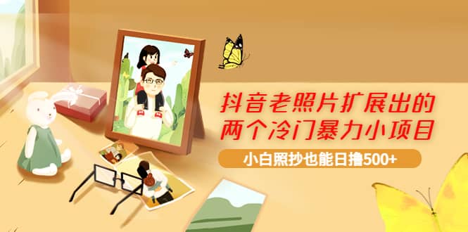 抖音老照片扩展出的两个冷门暴力小项目，小白照抄也能日撸500+|琦哥资源