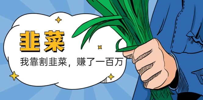 我靠割韭菜 赚了一百万|琦哥资源