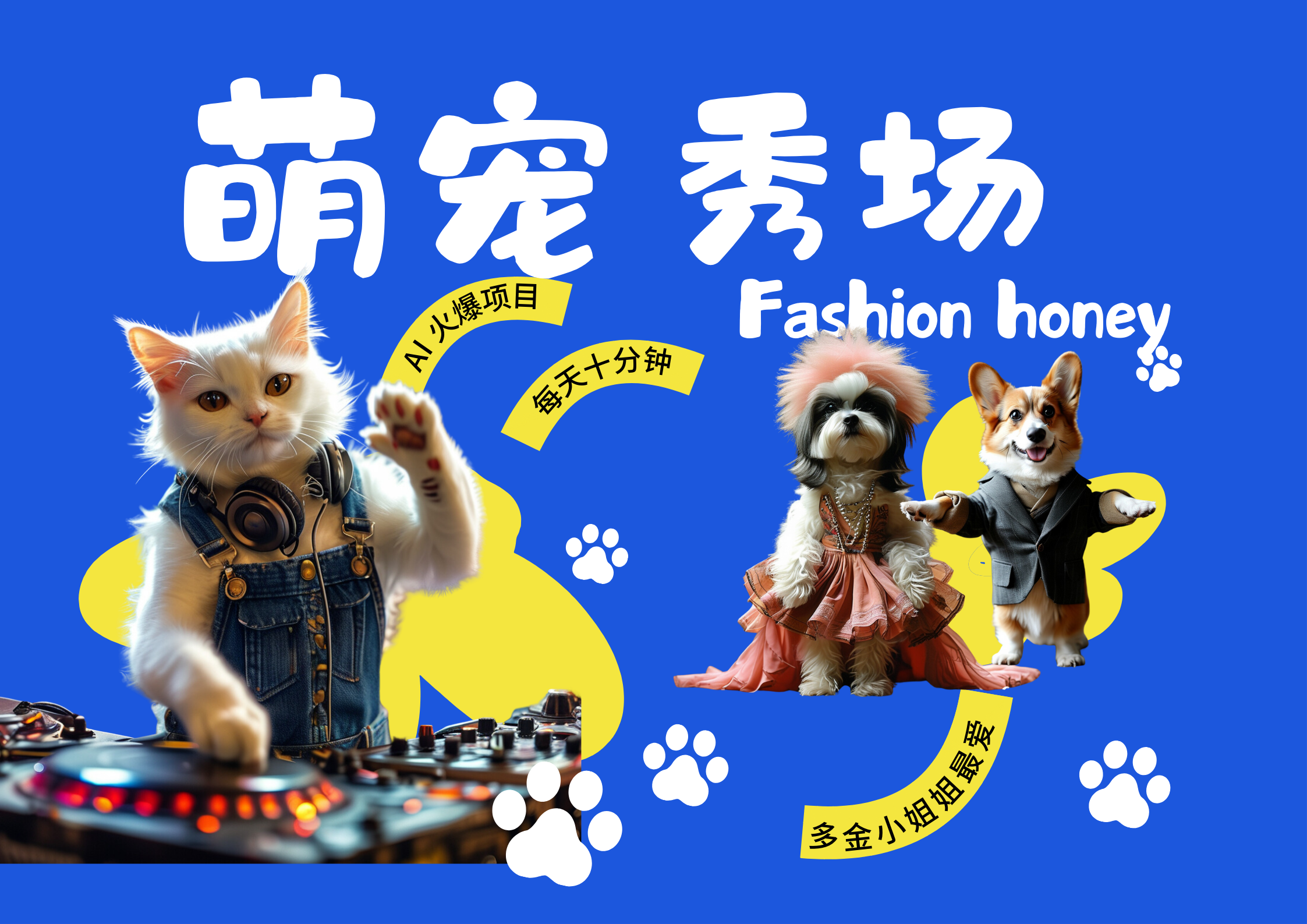 酷飒动物跳舞走秀  时尚喵FASHION汪 多金小姐姐最爱的 轻松月入破万|琦哥资源