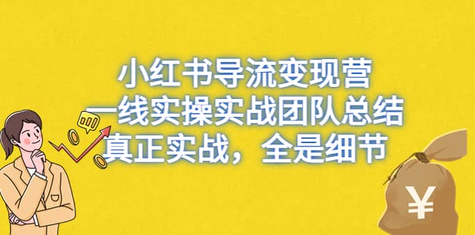 小红书导流变现营，一线实战团队总结，真正实战，全是细节，全平台适用|琦哥资源