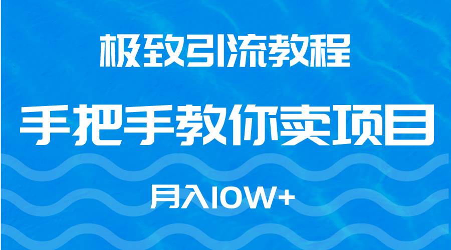 极致引流教程，手把手教你卖项目，月入10W+|琦哥资源
