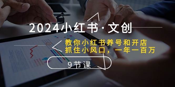 2024小红书·文创：教你小红书养号和开店、抓住小风口 一年一百万 (9节课)|琦哥资源