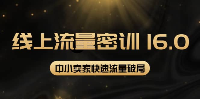 2022秋秋线上流量密训16.0：包含 暴力引流10W+中小卖家流量破局技巧 等等！|琦哥资源