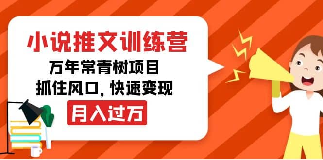 小说推文训练营，万年常青树项目，抓住风口|琦哥资源
