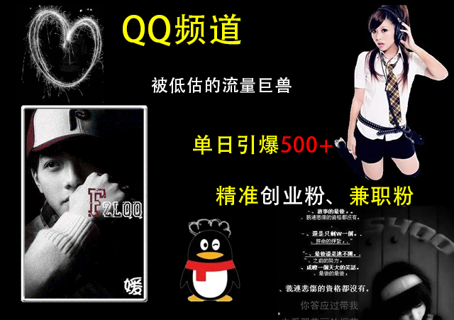 QQ频道，被低估的流量巨兽，单日引爆500+精准创业粉、兼职粉的引流秘籍|琦哥资源
