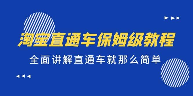淘宝直通车保姆级教程，全面讲解直通车就那么简单|琦哥资源
