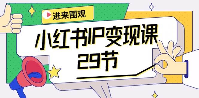 小红书IP变现课：开店/定位/IP变现/直播带货/爆款打造/涨价秘诀/等等/29节|琦哥资源
