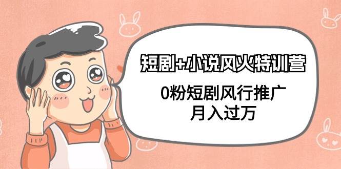 短剧+小说风火特训营，0粉短剧风行推广，月入过万（102节课）|琦哥资源