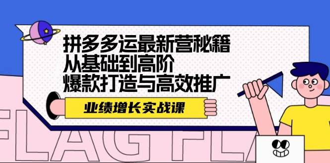 拼多多运最新营秘籍：业绩 增长实战课，从基础到高阶，爆款打造与高效推广|琦哥资源