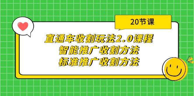 直通车收割玩法2.0课程：智能推广收割方法+标准推广收割方法（20节课）|琦哥资源