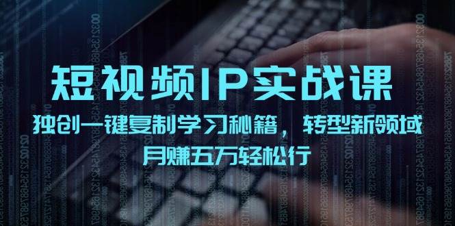 短视频 IP实战课，独创一键复制学习秘籍，转战新领域，月赚五万轻松行|琦哥资源