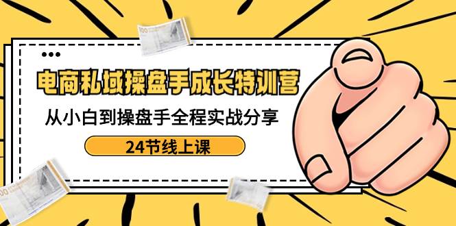 电商私域-操盘手成长特训营：从小白到操盘手全程实战分享-24节线上课|琦哥资源