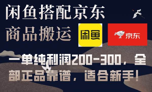 闲鱼搭配京东备份库搬运，一单纯利润200-300，全部正品靠谱，适合新手！|琦哥资源