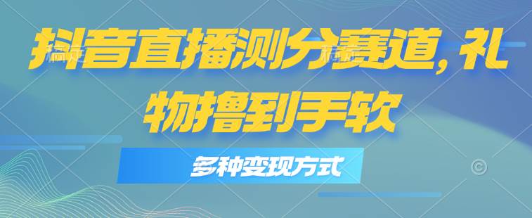 抖音直播测分赛道，多种变现方式，轻松日入1000+|琦哥资源
