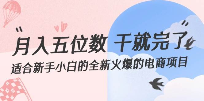 月入五位数 干就完了 适合新手小白的全新火爆的电商项目|琦哥资源