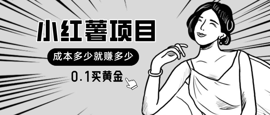 小红薯暴力项目，0.1买黄金。操作简单，日入无上限，可无限扩大。|琦哥资源